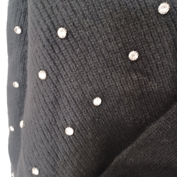 The Cashmere Project Black crystal embellished sweater. M - Picture 3 of 5